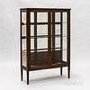 Glazed Mahogany and Inlaid Two-door Display Cabinet