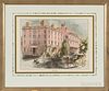 Six Framed Photo-reproductions After 19th Century Boston Lithographs