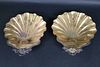 Pair of Large Gilt Silver Shell-form Dishes
