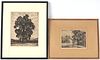 Two Luigi Lucioni Etchings, The Mill and Tree