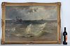 Signed, Large European School Shipwreck Painting