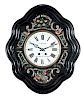 French Black Lacquer Clock 