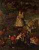 Andalusian school, second half 17th century.
"Appearance of the Virgin of the Head".
Oil on copper.
Overpaint and old restorations.