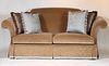 Century Furniture Brown Velvet Upholstered Sofa