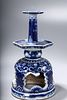 Chinese Blue and White Porcelain Candle Stick 