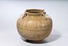 Chinese Han-Style Monochrome Ceramic Jar