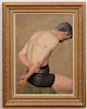 HENRY SCOTT TUKE (1858-1929): PORTRAIT OF A SEATED MAN