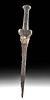 Medieval European Iron Dagger w/ Wood Handle