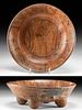 Maya Pottery Tripod Dish with Maize God Motif