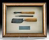 3 Framed US Civil War Steel & Wood Medical Instruments