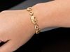 14K Gold Elephant Link Bracelet
