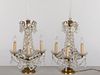 Pair of French Style 4 Light Candelabra, Electrified