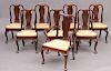 ASSEMBLED SET OF EIGHT GEORGE I MAHOGANY DINING CHAIRS