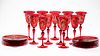 Set of 11 Venetian Glass Wine Glasses and 12 Plates