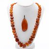 Natural Amber Necklace and Pendant