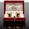 Pair of Cartier Jaguar 18K Gold Cufflinks