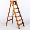 French Oak Library Ladder, 19th Century