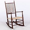 Shaker Spindle Back Stained Rocker