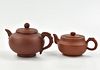 2 Chinese"Yixing" Zisha Teapots and Cover
