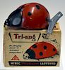 Tri-ang Minic Clockwork Ladybird by Lines Brothers Ltd working in original box and key 8cm (Box is m