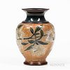 Doulton Lambeth Floral Stoneware Vase