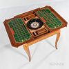 Vintage Italian Lacquered Marquetry Gaming Table