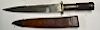 Victorian Baldock Spear Knife with hollow grip system to allow a wooden shaft to be inserted to conv