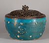 Tang Dynasty Style Turquoise Ceramic Censer