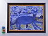 Alyne Harris painting (blue dog)