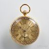Multicolor 18kt Gold Open Face Fusee Watch