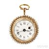 Amalric Gold and Seed Pearl Chain Fusee Pendant Watch