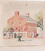 Doris and Richard Beer Nantucket Watercolor, "Old Customs House"