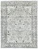 Vintage Stone Washed Grey Persian Heriz Wool Carpet