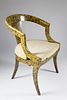Antique Sponge Painted French Empire Armchair