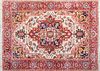 Vintage Hand Knotted Heriz Oriental Carpet