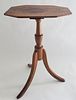 New England Tiger Maple Tripod Candlestand, 18th Century