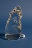 Signed Steuben Clear Crystal Beaver with Garnet Eyes