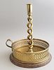 Antique English Barley Twist Brass Chamberstick