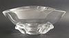 Signed Steuben Clear Crystal Centerpiece Bowl