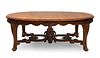 Dining table. Louis XV Provencal style. France, the end. 19th century. 
Carved oak wood.