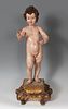 Spanish school of the seventeenth century. "Child Jesus". Carved and polychrome wood.