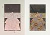 ALLAN OTHO SMITH (American/Texas b.1949) A GROUP OF TWO PRINTS, "Untitled (Dark Kimono)," AND "Untitled (Pink Kimono)," CIRCA 1990,