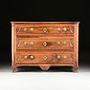 A FRENCH PROVINCIAL CARVED WALNUT COMMODE, 18TH CENTURY,