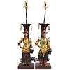 Pair of Chinoiserie Figural Lamps