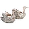 Pair of Silver Plated Ducks