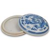 Qianlong Chinese Blue and White Stamp Box
