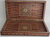 Vintage Damascus Inlaid Folding Game Box