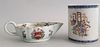 Chinese Export Tankard and Armorial Sauce Boat, 19th Century