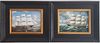 Pair of Contemporary Diminutive Oil on Board Portraits of Clipper Ships