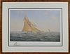 Richard Loud Limited Edition Offset Lithograph "Babboon Preparing to Round the Mark off Marblehead"